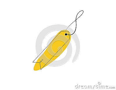 Label Flat Icon on white background in vector illustration Vector Illustration