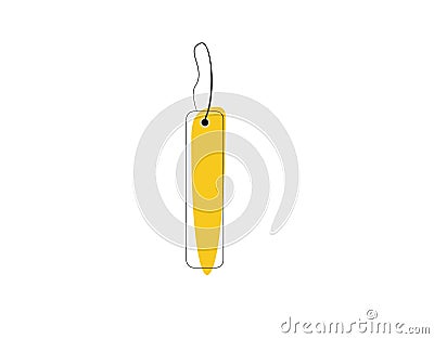 Label Flat Icon on white background in vector illustration Vector Illustration