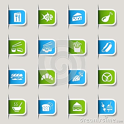 Label - Food Icons Vector Illustration