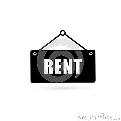 Label icon for the items to be leased or rented Vector Illustration