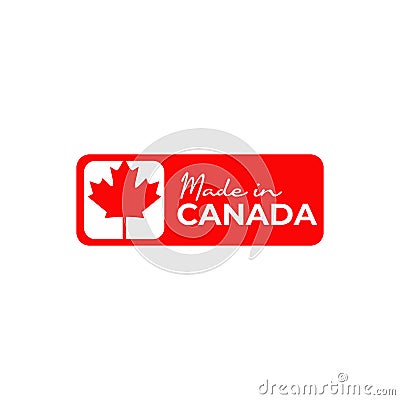 Label made in canada logo design template Vector Illustration