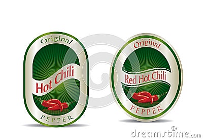 Label for a product (chilli sauce) Vector Illustration