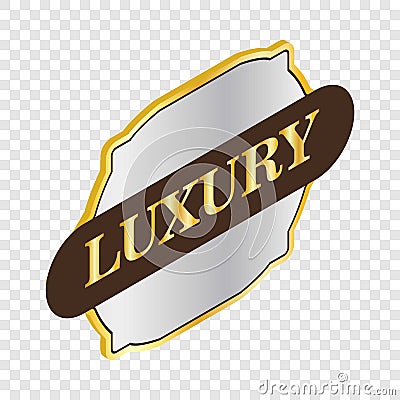 Label quality luxury isometric icon Vector Illustration