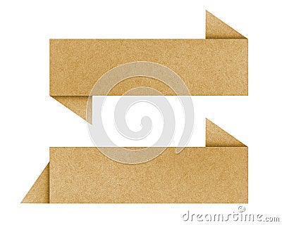 Label recycled paper craft Stock Photo