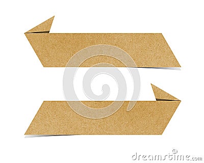 Label recycled paper craft Stock Photo