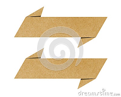 Label recycled paper craft Stock Photo