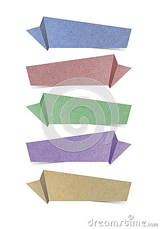 Label recycled paper craft for make note stick Stock Photo