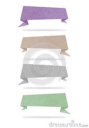 Label recycled paper craft for make note stick Stock Photo