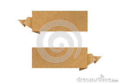 Label recycled paper craft for make note stick Stock Photo