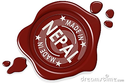 Label seal of Made in Nepal Stock Photo