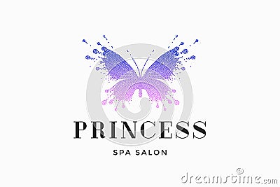 Label of spa salon Princess Vector Illustration