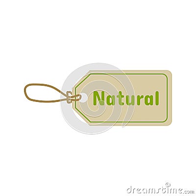 Label tag paper natural label isolated on white background Eco natural concept Stock Photo