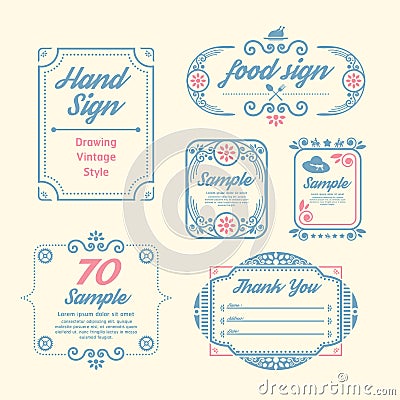 Label Vintage Design Labels infographic template Vector Illustration