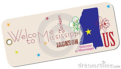 Label Welcome to Mississippi Vector Illustration