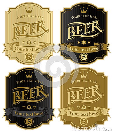 Labels for beer Vector Illustration