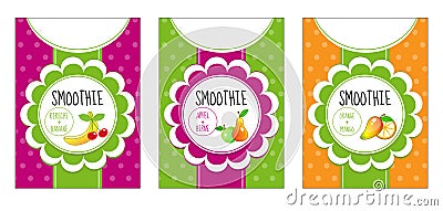 Labels set smoothies. Vector Illustration