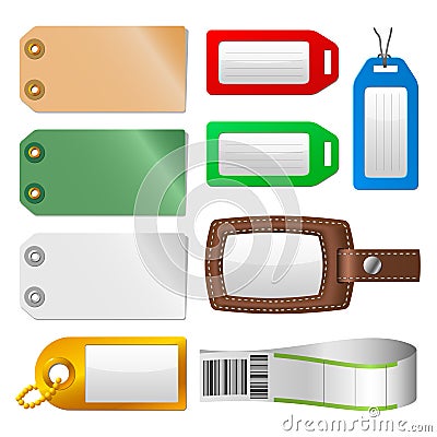 Labels and tags - Set 1 - Luggage Vector Illustration