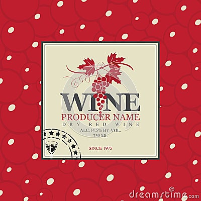 Labels for wine Vector Illustration