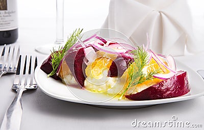 Labneh Citrus Salad Stock Photo