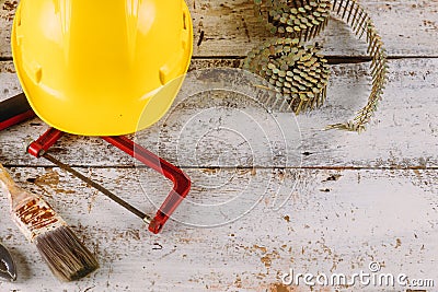 Labor Day of America holidays, on constructor tools Stock Photo