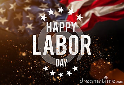 Labor day banner, patriotic background