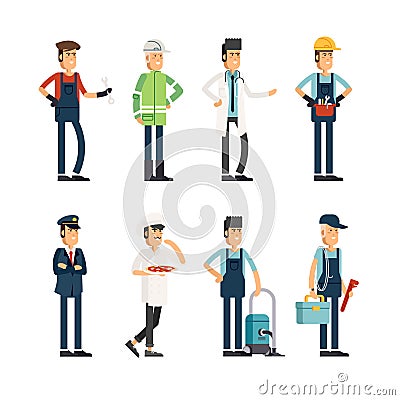 Labor Day. A group of people Vector Illustration
