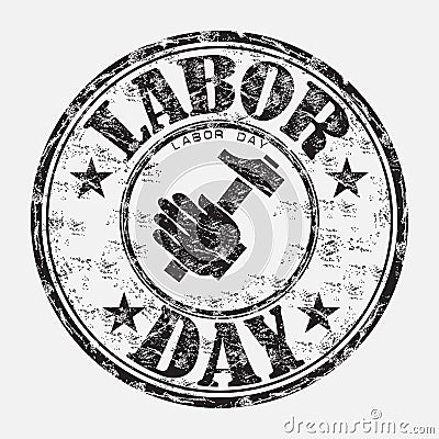 Labor day grunge rubber stamp Vector Illustration