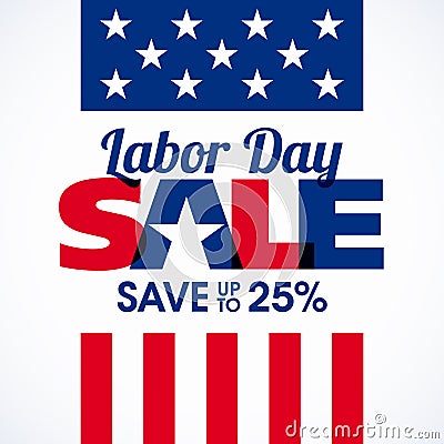 Labor Day Sale Vector Illustration