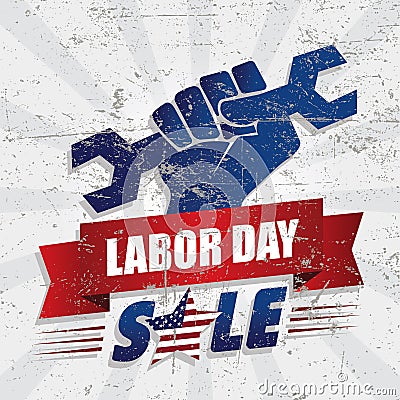 Labor day sale design. Vector illustration decorative design Vector Illustration