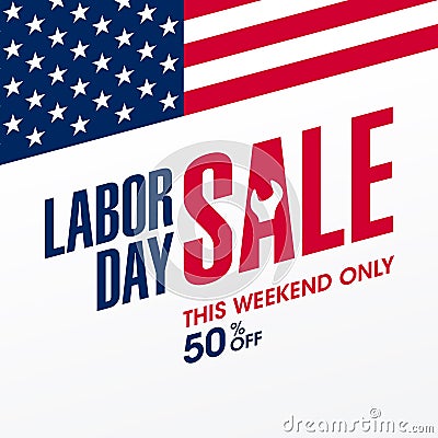 Labor Day Sale Vector Illustration