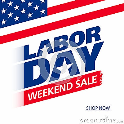 Labor Day Weekend Sale Vector Illustration