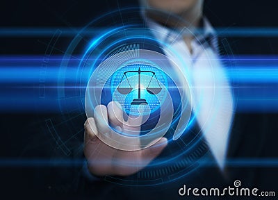 Labor Law Lawyer Legal Business Internet Technology Concept Stock Photo