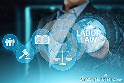 Labor Law Lawyer Legal Business Internet Technology Concept Stock Photo