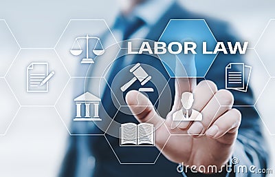 Labor Law Lawyer Legal Business Internet Technology Concept Stock Photo