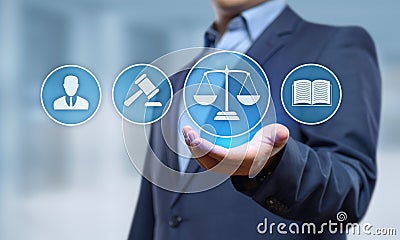 Labor Law Lawyer Legal Business Internet Technology Concept Stock Photo