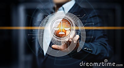 Labor Law Lawyer Legal Business Internet Technology Concept Stock Photo