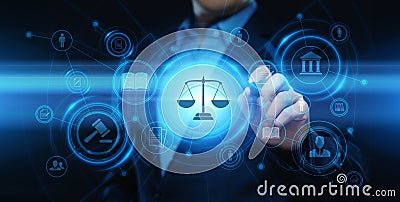 Labor Law Lawyer Legal Business Internet Technology Concept Stock Photo