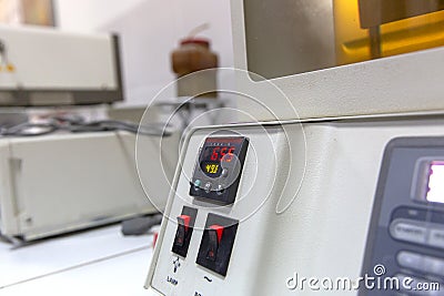 Laboratory Analysis Instrument Used in Oil Industry Stock Photo