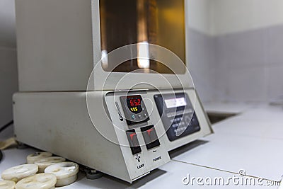 Laboratory Analysis Instrument Used in Oil Industry Stock Photo