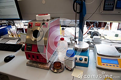 Laboratory for chemical analysis Stock Photo