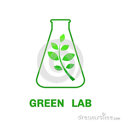 Laboratory ecology logo Vector Illustration