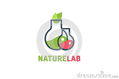 Laboratory ecology vector logo Vector Illustration