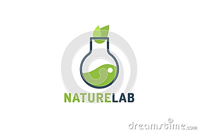 Laboratory ecology vector logo Vector Illustration