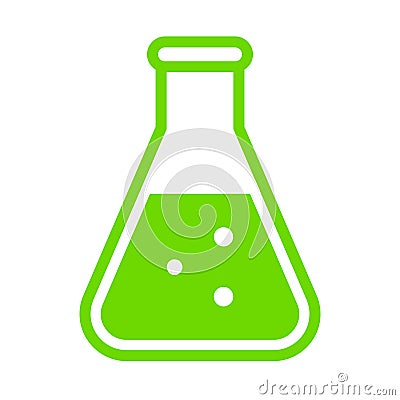 Laboratory flask icon, abstract chemical sign Vector Illustration