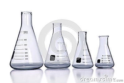 Laboratory Flasks Stock Photo