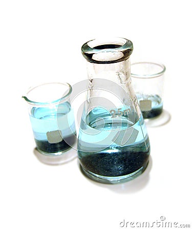Laboratory Flasks Stock Photo