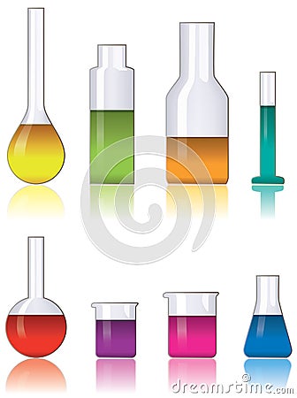 Laboratory glassware Vector Illustration