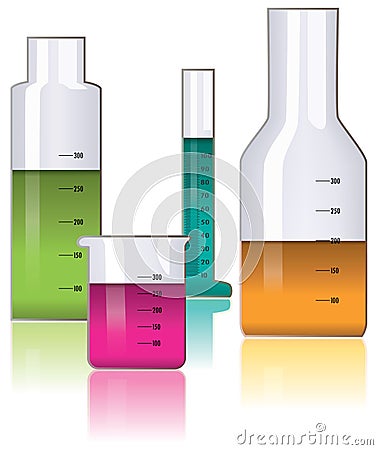 Laboratory glassware Vector Illustration