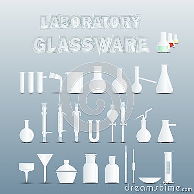 Laboratory glassware Vector Illustration