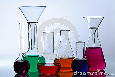 Laboratory glassware Stock Photo
